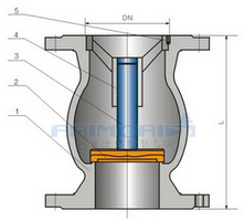 有森Arimori升降式垂直瓣止回閥結構圖
